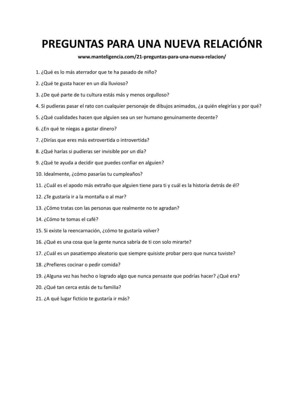 lista descargable